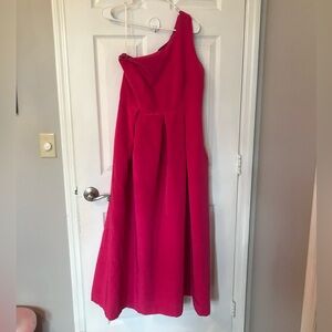 lula kate charleston pink one shoulder dress
